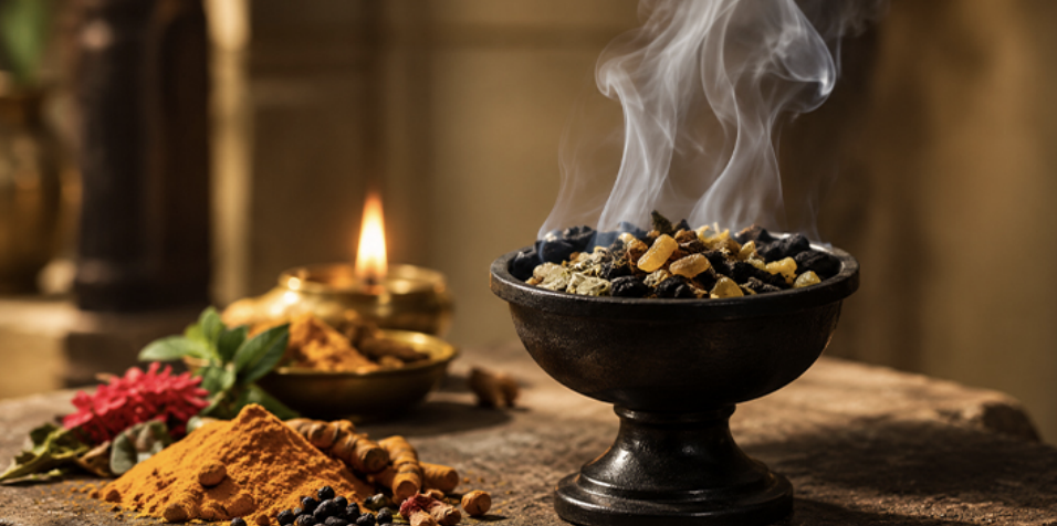 Dhoomapanam herbal fumigation ingredients